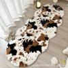 Thickened Rabbit Fur Cow Print Carpet - Animal Skin Pattern for Living Room, Bedroom, or Bay Window