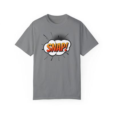 Schnapp! Zeichnungselement im Comix-Stil :: Unisex stückgefärbtes T-Shirt