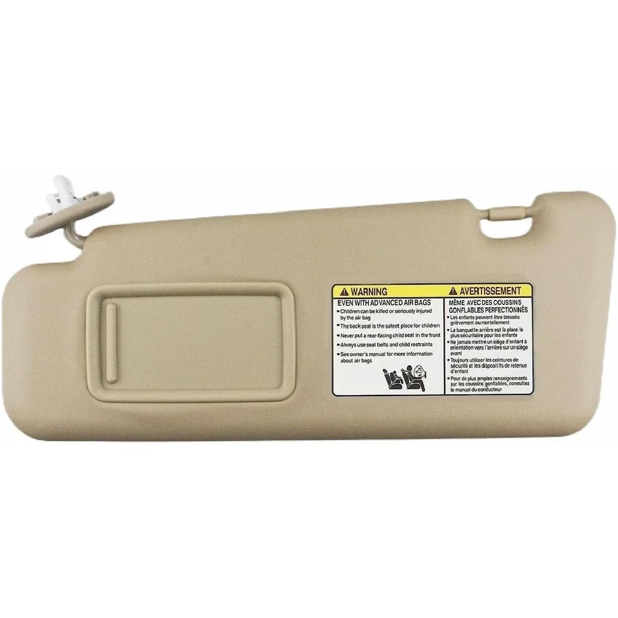 

Automobile Interior Front Sunshade Mirror with Light Sunshade Compatible with Toyota Highlander 74320-48500-B0(Beige Left Driver) Beige Left Driver