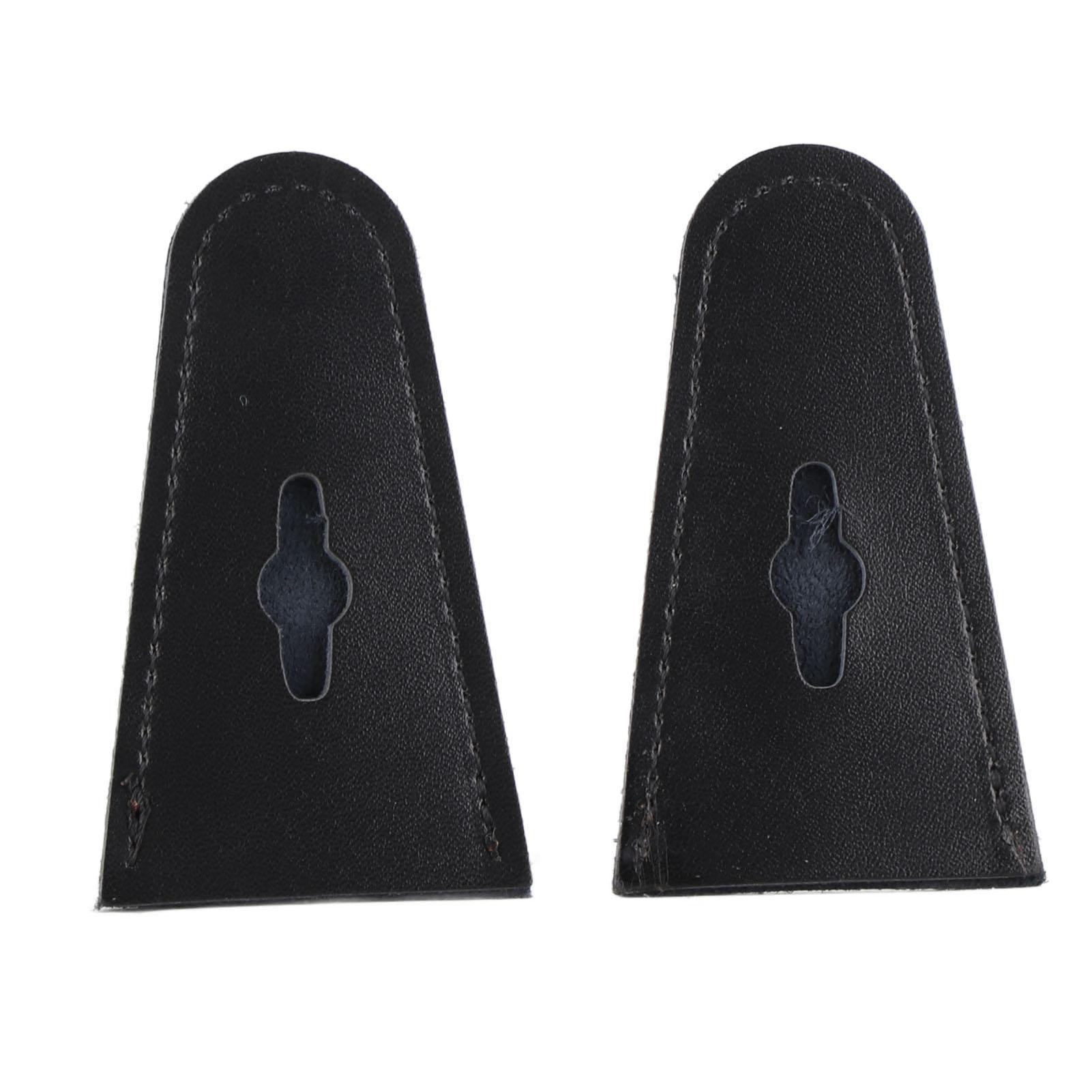 

Одна пара протекторів для наконечників лука, шкіряна зносостійка захист для наконечників лука для полювання на відкритому повітрі. Вигнутий лук чорний