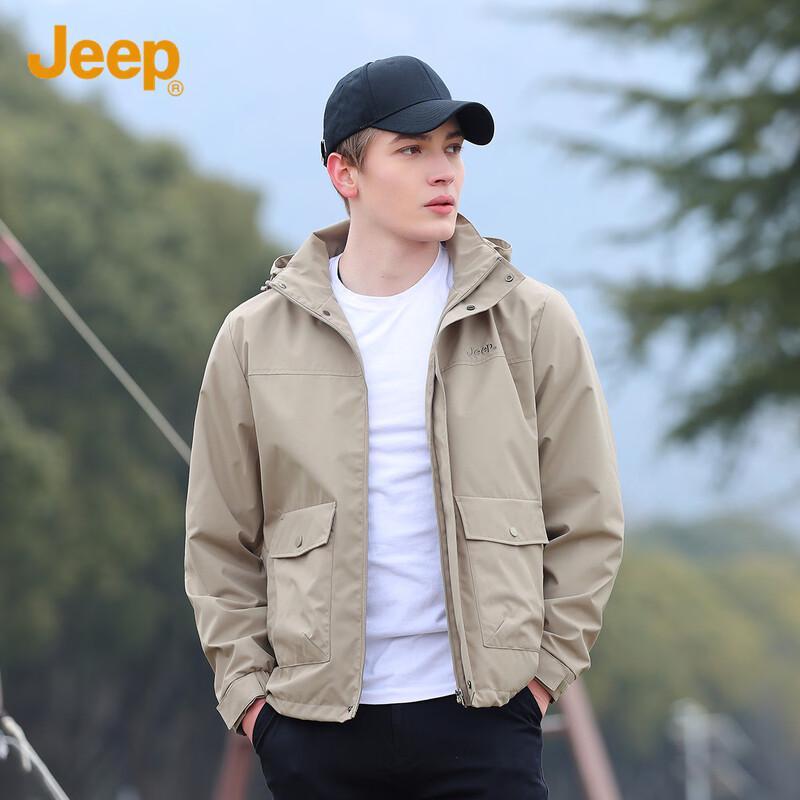 JEEP Men's Spring Hooded Outdoor Jacket