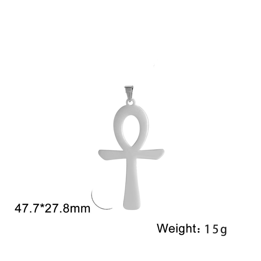 LIKGREAT Egyptian Ankh Cross Egypt Eye Pendant for Necklace Earrings Stainless Steel Eye of Horus Charms for Jewelry Making DIY