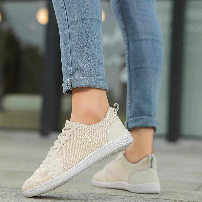 

Мужские босые черные туфли на плоской подошве с широкой ладонью для вождения, женские розовые ортопедические туфли, белые туфли для йоги и фитнеса, большой размер EU: 36 бежевый