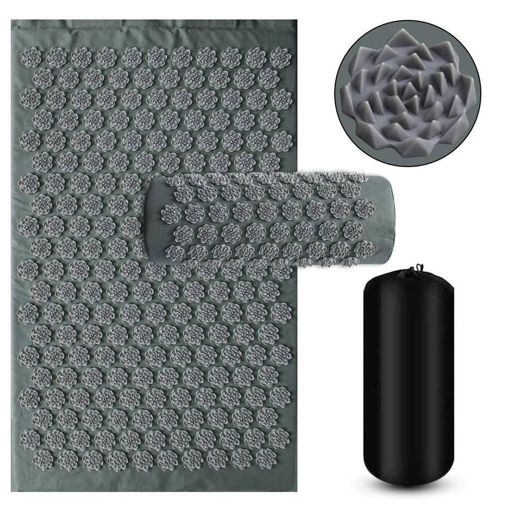 Shiatsu Acupressure Mat Spike Massage Pad Kuznetsov's Applicator Sport Fitness Cushion Pillow Massager Yoga Mat Pilates Exercise
