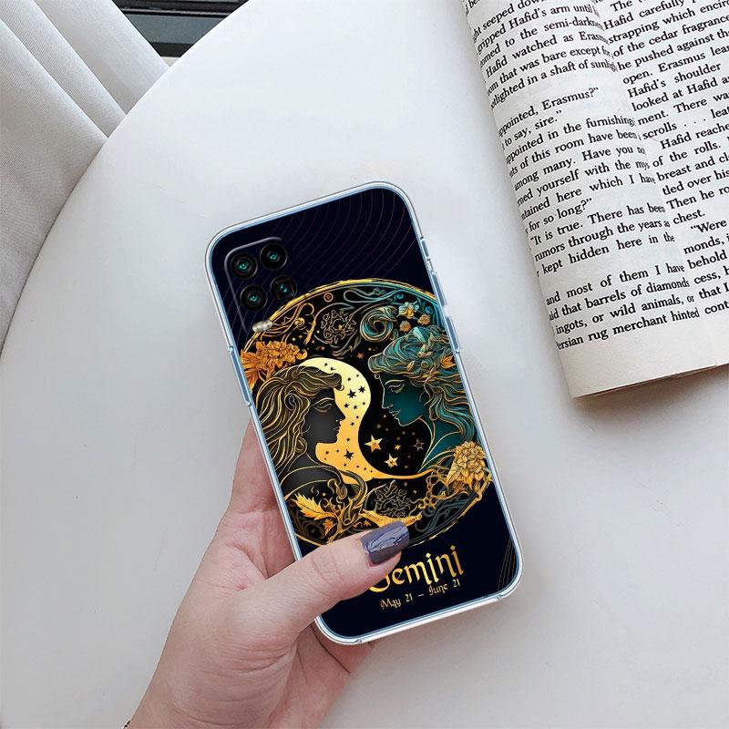 12 Constellation Card Transparent Phone Case for LG K22 K30 K40 K40S K41 K42 K50 K50S K51 K51S K52 K61 K62 K71 K92 Q61
