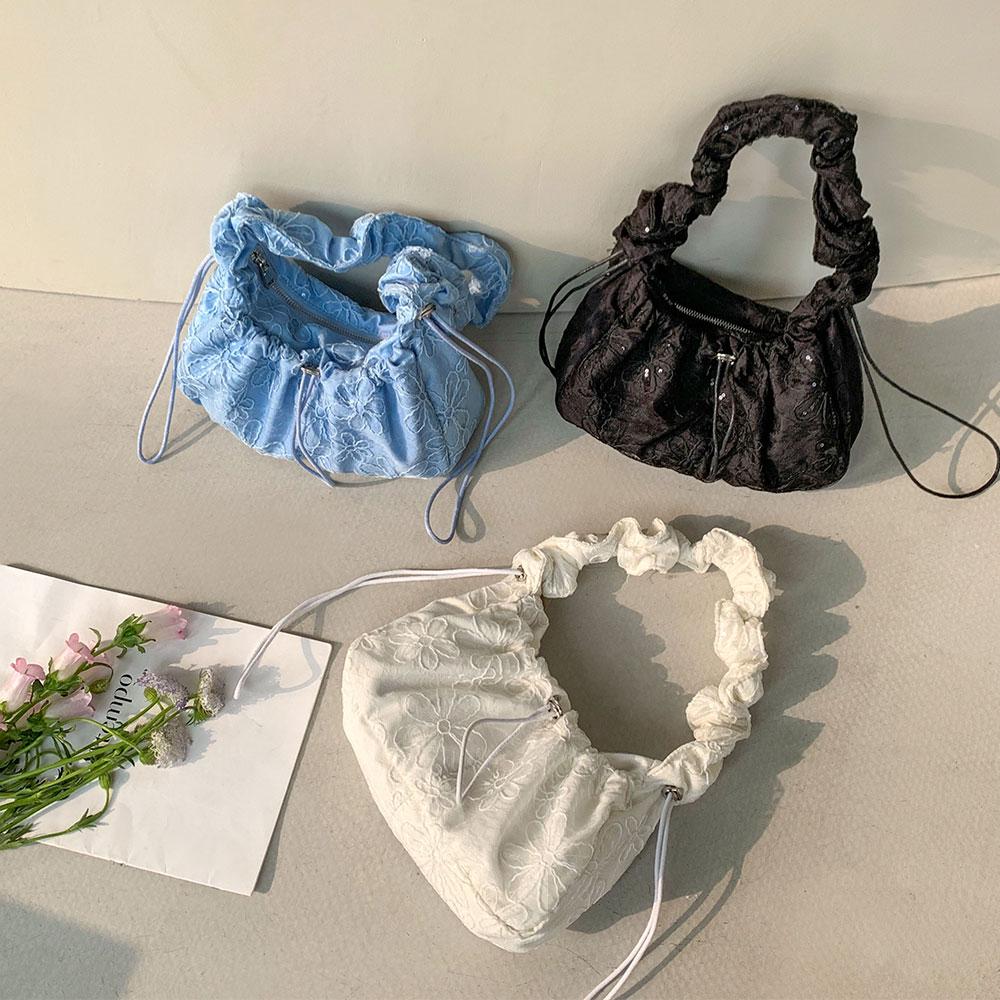 MATTIERE MT_22348 Lightweight Daily Lace Lace Scrunchie Crossbody Bag