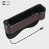 1pcs New Car Crevice Storage Box with 2 USB Charger Colorful LED Seat Gap Slit Pocket Seat Organizer Card Phone Bottle Cups Holder