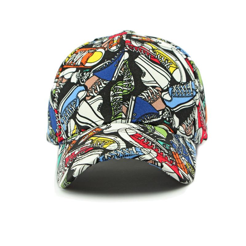 Spring Summer Graffiti Hat Women's Outdoor Sunscreen Cap Printed Baseball Cap for Men