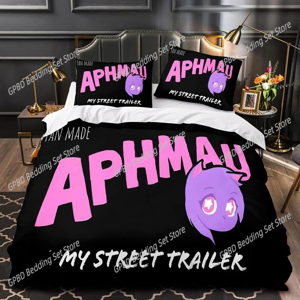 

3D Print Aphmau Carton 3D Soft with Soft Fabric Duvet Cover Beding Set Warm Comforter Linen Pilowcases Home Decor Single Double Twin King Quen 135*200cm Eu-Single