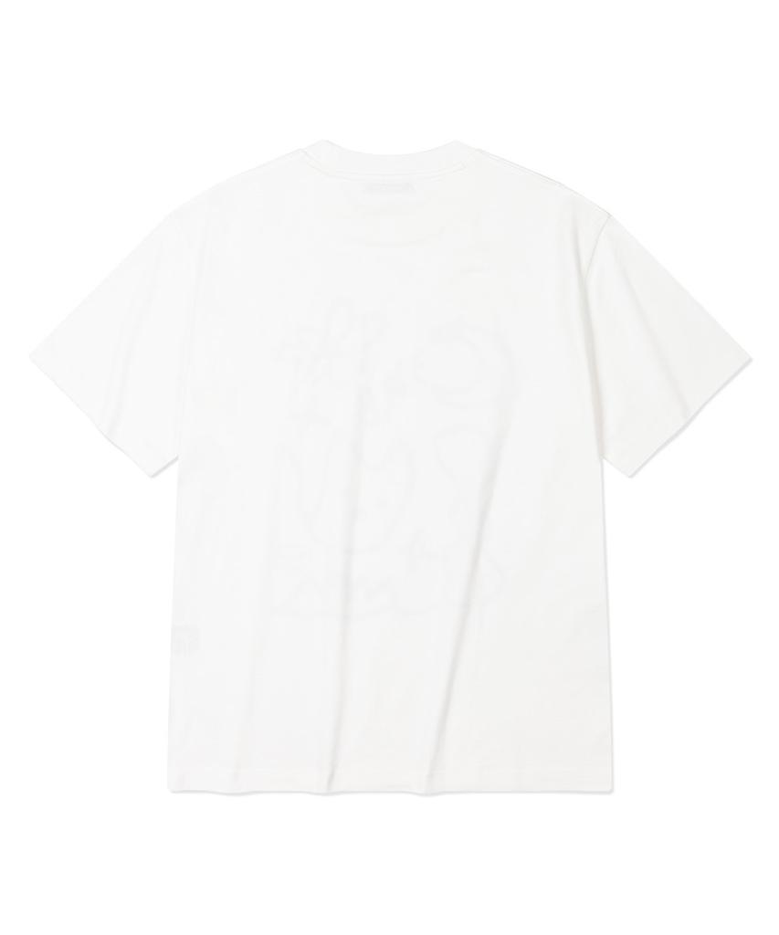 FALLETT Drawing Nero Short Sleeve T-Shirt White