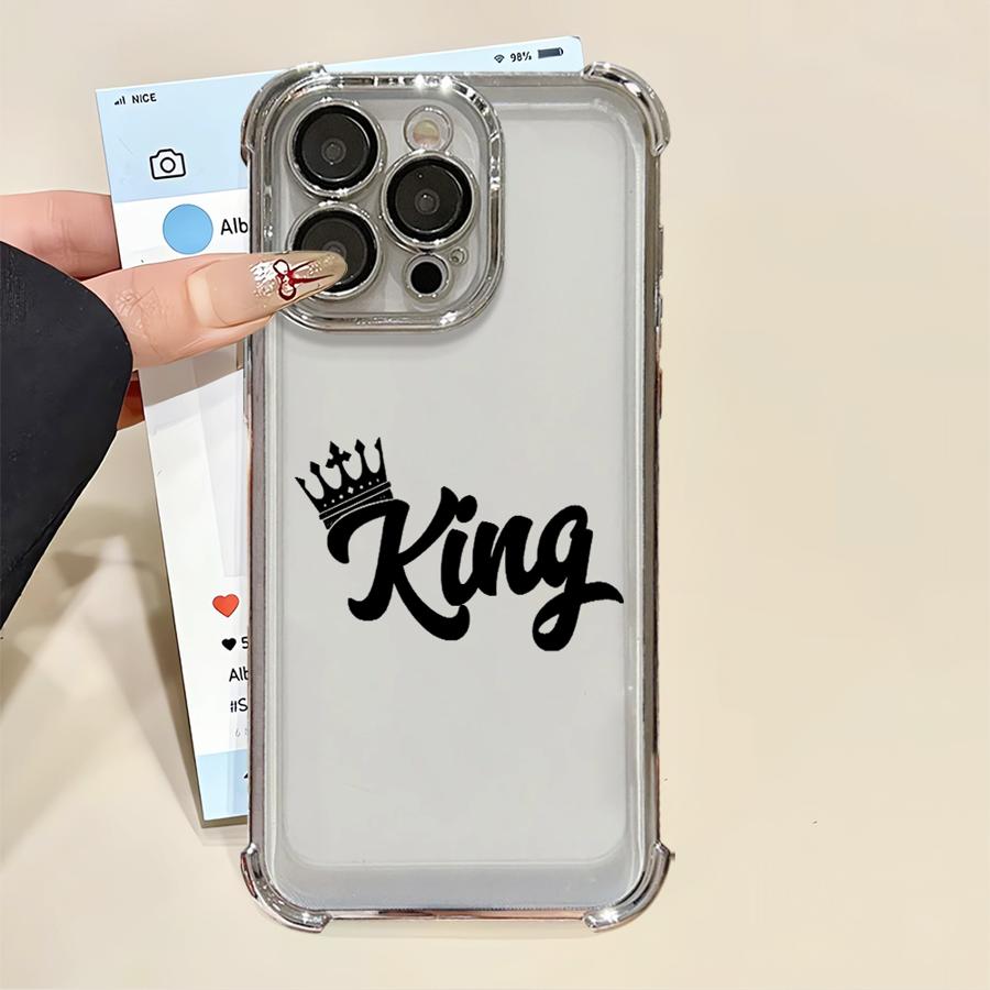

King And Queen Phone Cover Case for Apple iPhone 17 Pro Max 15 12 Plus 14 16e 13 16 Pro Air 11 iPhone 11 Pro
