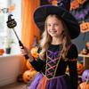 Halloween LED Glow Wands - Pumpkin & Light-Up Stick  Flexible Spring, Built-in Batteries, Party Favors/Decor