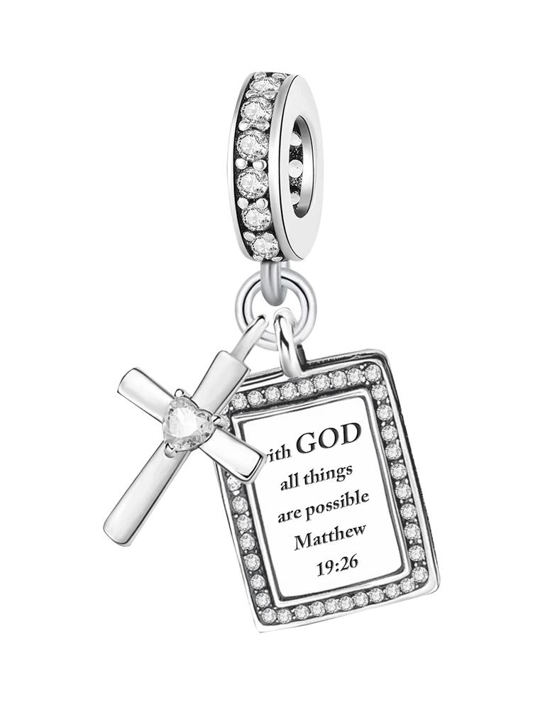 Silve Cross Travel Bible Cat Dog Chameleon Pet Charms Bead Diy Bracelet Bangle Of High Quality Fine Jewelry