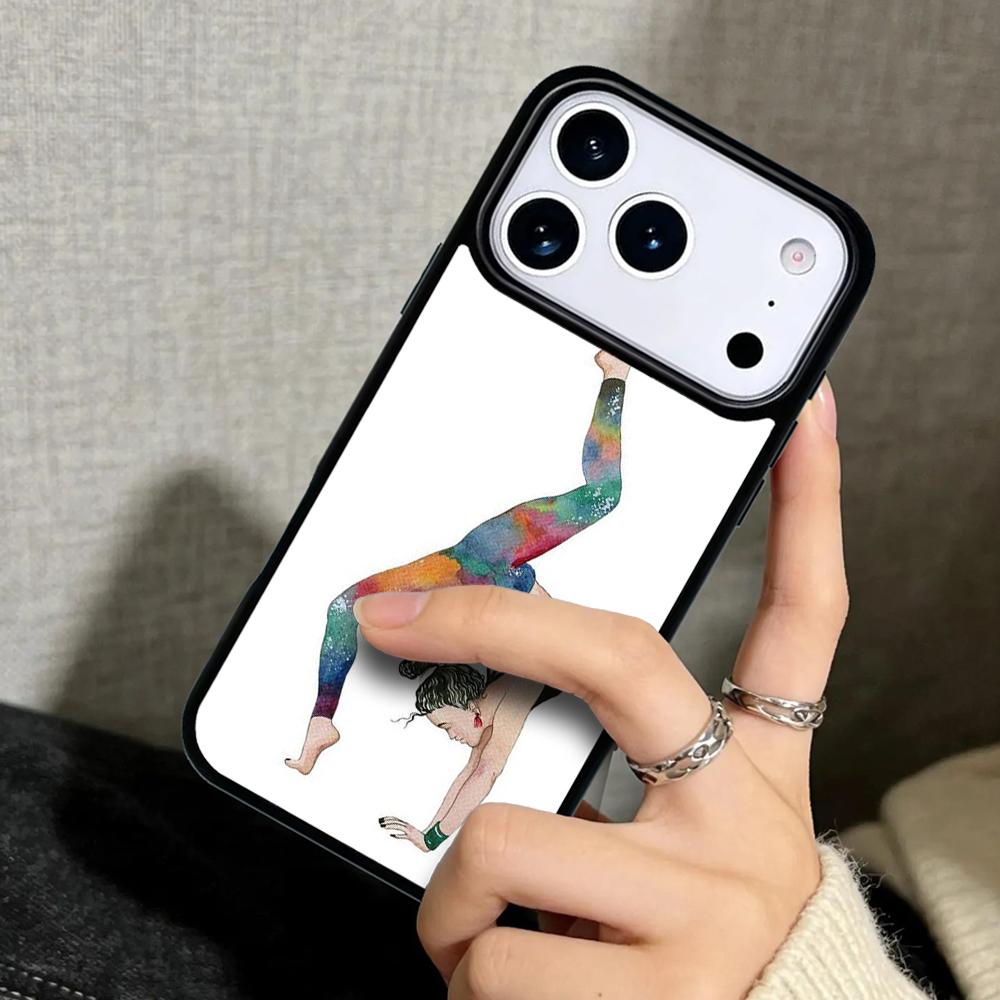 Capa Case for iPhone 17 Air 16 Pro Max 15 Plus 11 13 Mini 14 12 Back Phone Cover Love Gymnastics