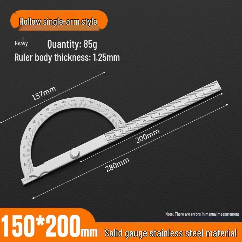 High-Precision Multifunctional Stainless Steel Angle Ruler for Woodworking and Industrial Use