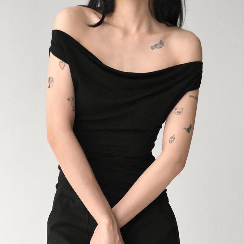 Summer Swing Neck Sleeveless Sexy Backless Vest T-shirt New Fashion Elegant Slim Fit Solid Color Top Female Casual Simple Blouse Women's Clothing