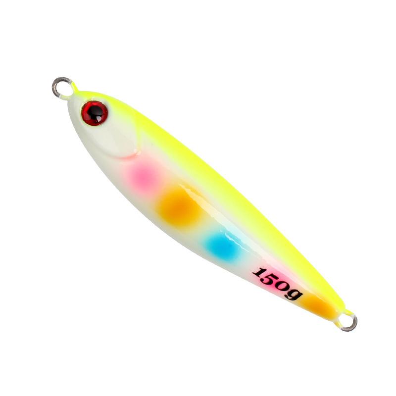 Iron Plate Lead Fish Sinker Jigging Lure with Night Glow for Sea Bass Salmon & Catfish-Freshwater & Saltwater Use