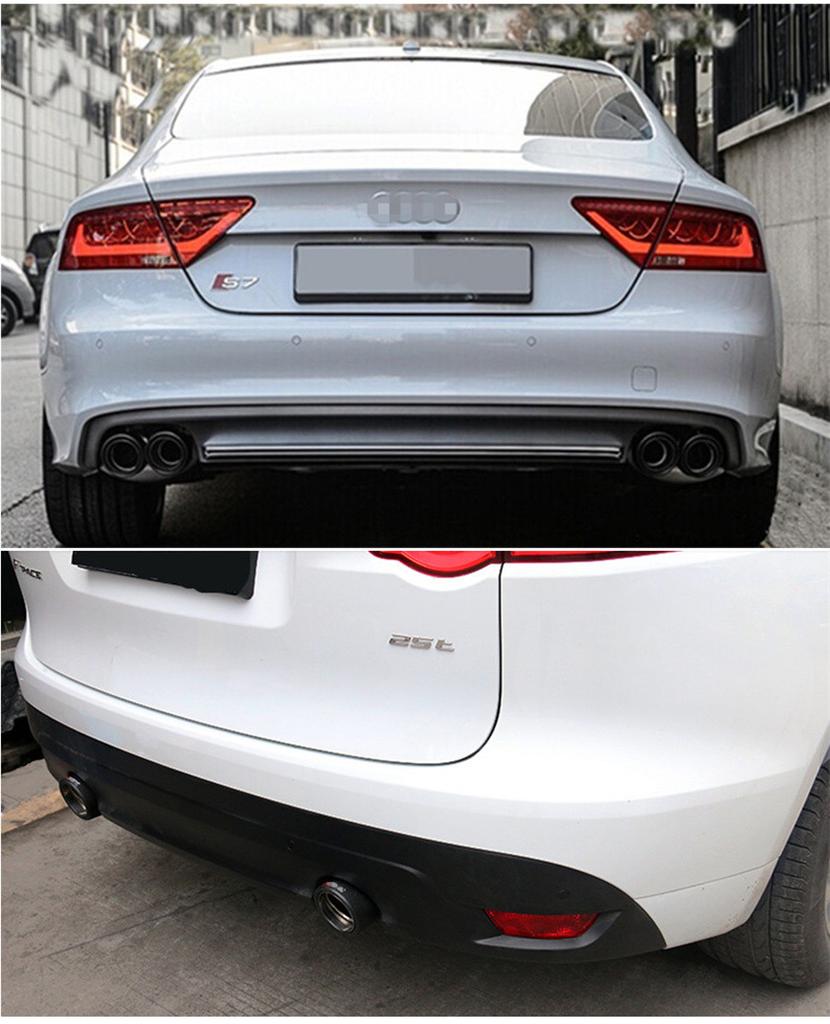 1pcs Car Carbon Fiber Exhaust Tip Muffler Pipe Universal Pipes Tail 63mm 2.5"Inlet 114mm 4.5"Outlet