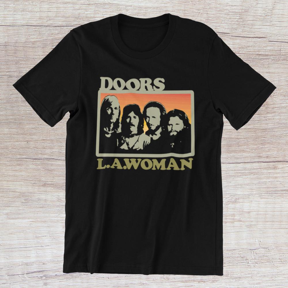 

THE DOORS L.A. Woman Classic Song Lyric Rock Band on Ringspun Cotton Tee Unisex T-Shirt S