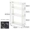 Slim Behind-Door Storage Trolley: Multi-Layer Shelf for Bathroom & Toilet.