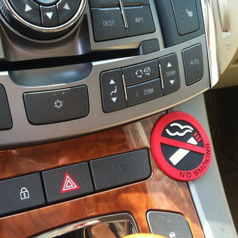Car Stickers Silicone Styling Round Red Sign Decal Universal Auto Motorcycle Wall Interior Accessories