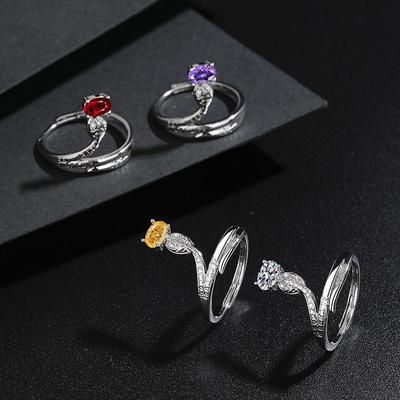 European & American Style Snake Ring: Women's Niche Design, Light Luxury, Open Index Finger Ring