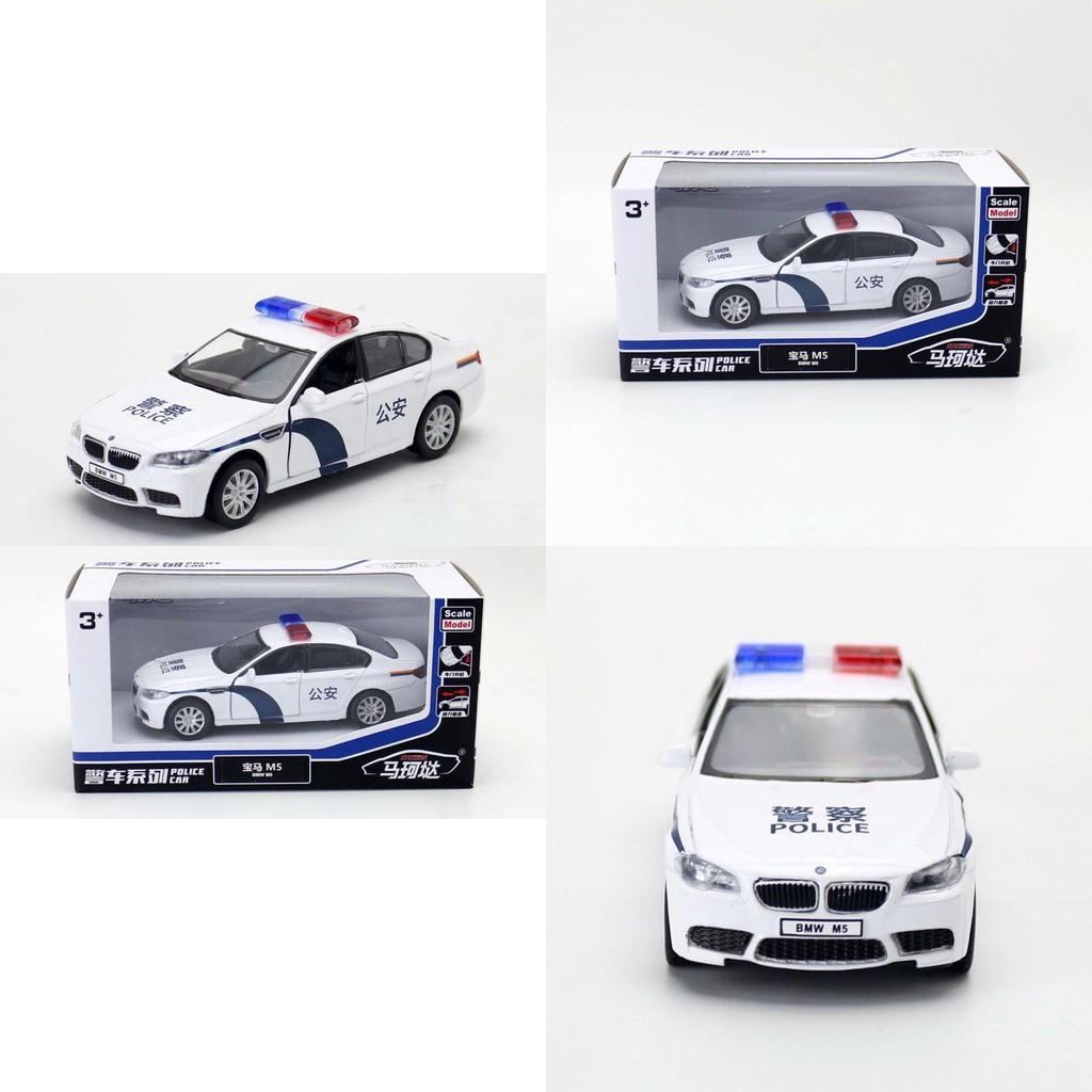 Alloy M5 Car Model 136 Scale Police Emergency Vehicle For Kids Collectors