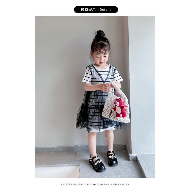 Girls' Princess Shoes Spring and Autumn New Soft Soles Non-slip British Fashion Large Children Sports Casual Leather Shoes