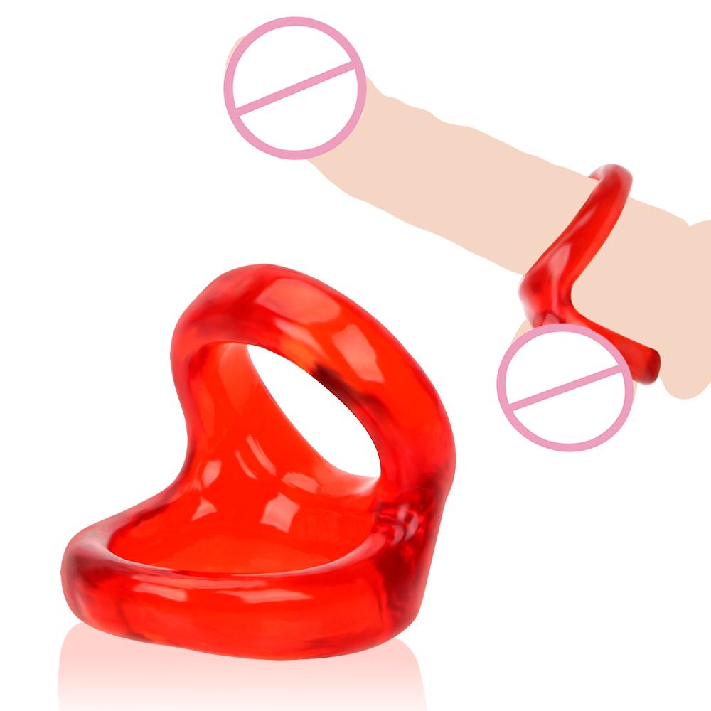 Reusable Cock Ring Silicone Dual Pleasure Penis Ring Male Delay Ejaculation Penis Stretcher Exercise Cockring Sex Toys for Men