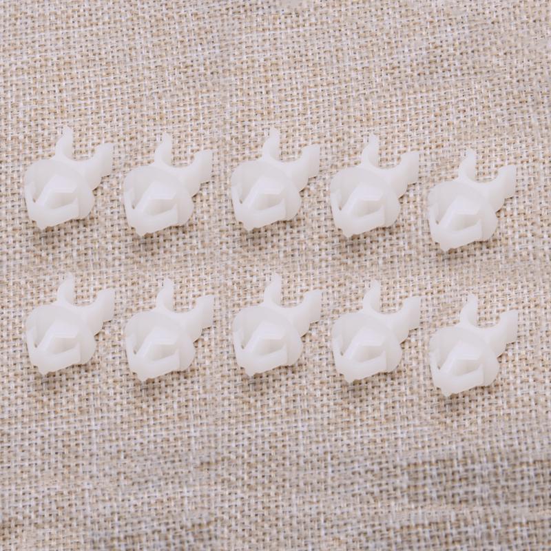 MR523317 Nylon 10Pcs Hood Support Prop Rod Holder Clip WhiteFit for Mitsubishi L200 Lancer Outlander Sport Eclipse Cross Mirage