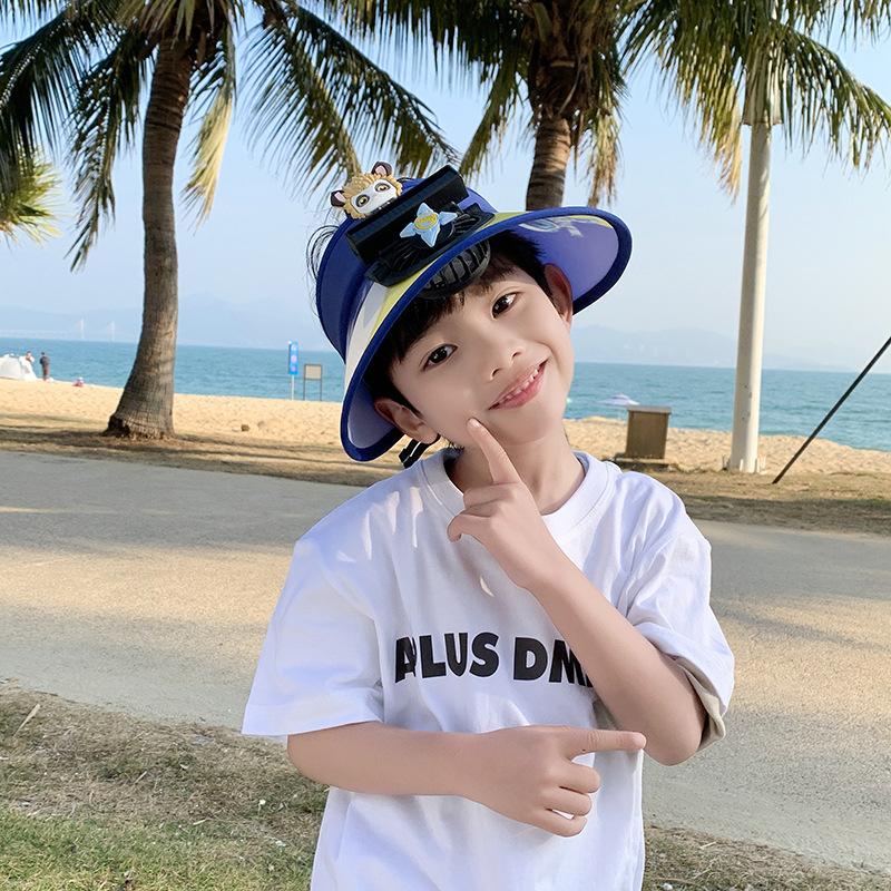 New Versatile Big Hat with Empty Top Hat Children's Fan Hat Super Cute Cute Sun Hat Adjustable Sun Protection Hat