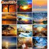 Sunset Landscape DIY Painting By Numbers Kit Canvas Painting Modern Wall Art Coloring By Numbers For Hobby Gift 40x50CM Frameless