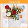 Guirlande de fleurs artificielles à six têtes de rose pour décoration de mariage et décoration de plafond de maison, d'hôtel