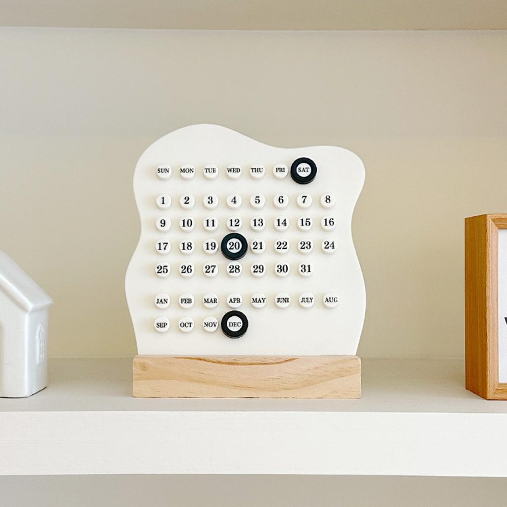 Creative Personalized Calendar Desk Ornaments, Date Planning Calendar, Month And Week Date Display, Suitable For Desk Family Room Decoration