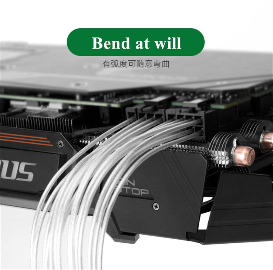 5Pcs Copper PCIE 8 pin to Dual PCI-E 8 (6+2) pin Male GPU Power Cable Splitter