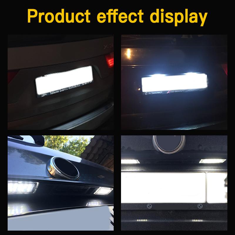 2PCS 6000K White LED License Plate Light Lamp For BMW E53 X5 1999-2003 E83 X3 2004-2009 OEM#: 51137062293" Error Free
