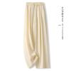 Spring/Summer 2025 Yamamoto Women's Textured Wide-Leg Draped Pants - Cool, Fashionable, Straight-Leg Design