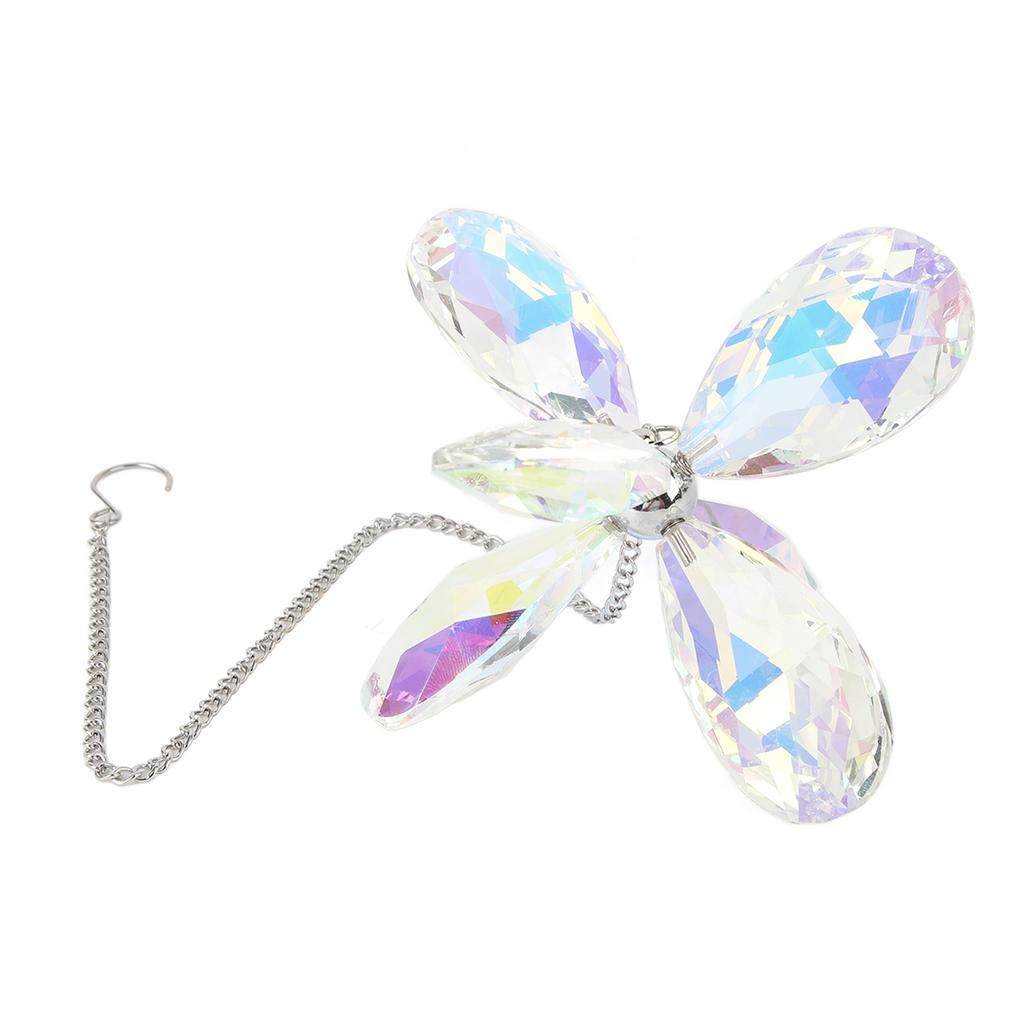     Colorful Six Leaf Flower Prism Pendant Window Hanging Ornament for Home Garden Wedding Patio   Decor