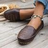 E-commerce solid color retro women flat bottom trend comfortable low heel