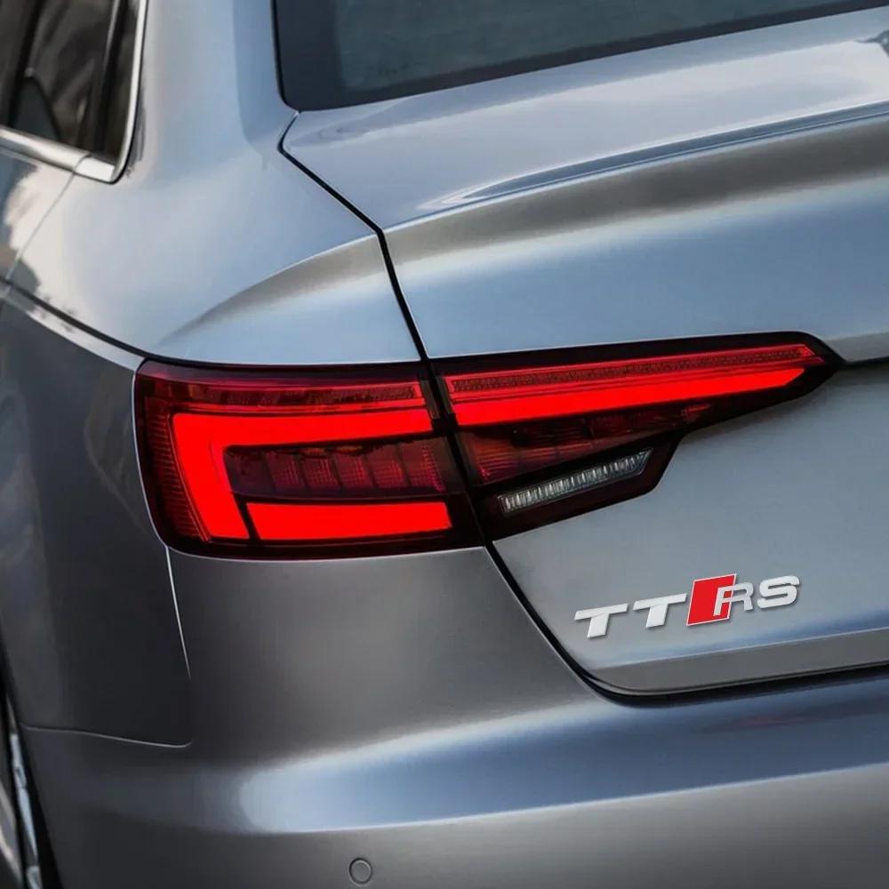 For Audi RS3 1PCS 3D ABS Car Tail Badge Rear Trunk Emblem Decoration Sticker Auto Modification Accessories for Audi TTS TTRS Logo Trim Decal
