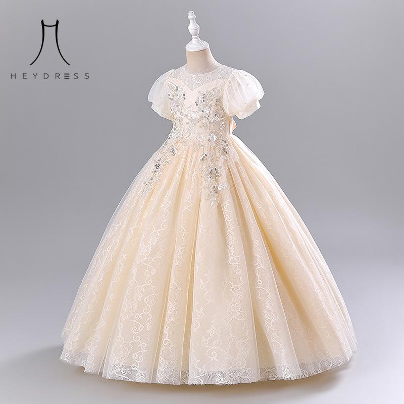 Girl One Year Old Children's Dress Princess Wedding Dress Flower Girl Show Performance Party Dress