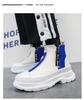 2024 Autumn Men's Shoes New Trend Thick Sole Explosion Korean Version of High Top Leisure Canvas Shoes