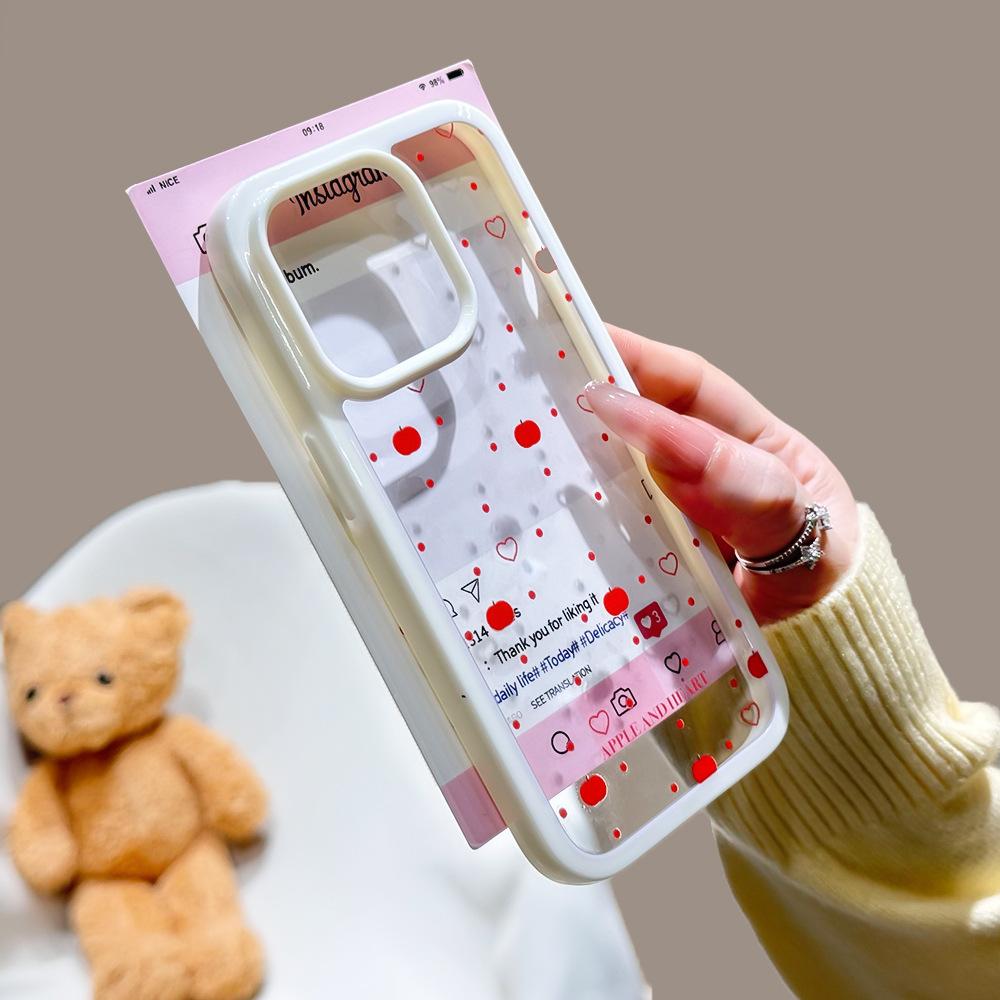 Applicable to iPhone17promax mobile phone case Apple 16/15 all-inclusive acrylic transparent case 14/13 anti-drop 12