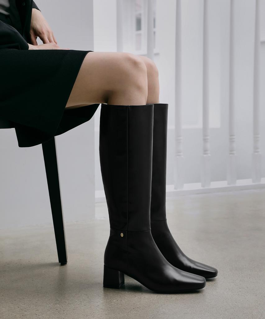 Sappun Elif Square Long Boots (5Cm)