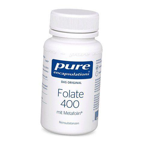 

Фолат, метафолін, Folate 400, Pure Encapsulations 90капс (36361003) 90caps