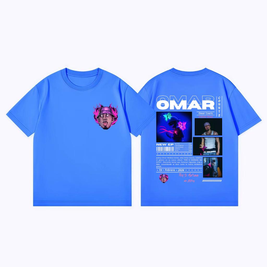 Omar Courtz Por Si Mañana No Estoy Album Graphic T Shirts Fashion Pop Music Short Sleeve Tshirt Unisex Casual Cotton Tshirts