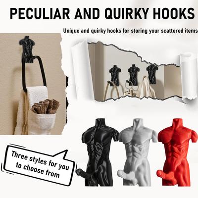 Funny Muscular Man Wall Hook, Prank Gift, Adult Fun Gift, Can Hang Towels, Bathrobes Or Bags, A Gift For Fitness Enthusiasts.