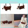 Adorable Cartoon Handmade Knitted Sausage Dog Crossbody Bag For Kids In Red And Blue