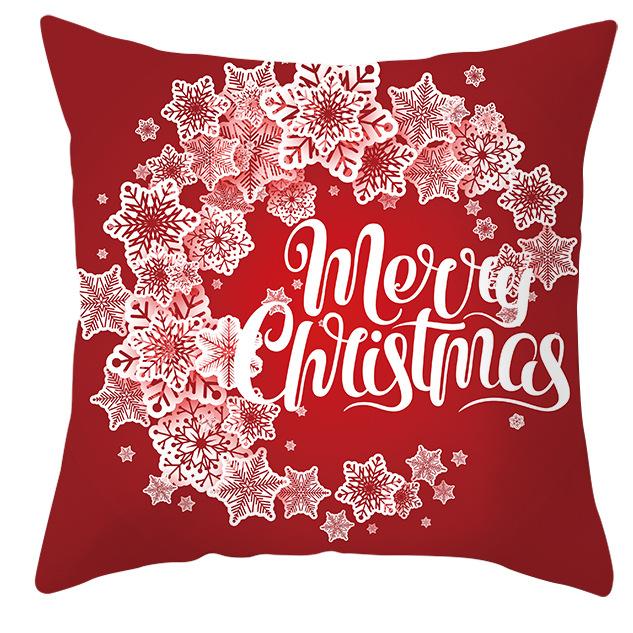 Christmas Elk Pillow Cover Home Gift Cushion Cover Fabric Sofa Pillow Cover