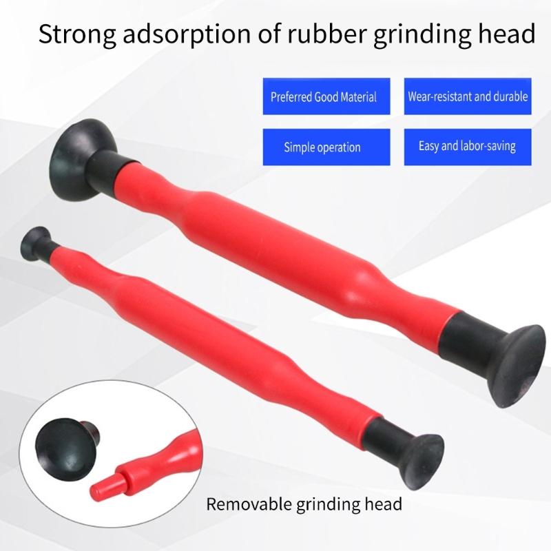 2Pcs Valves Lapping Sticks Hand Lapping Grinding Stick Tool Sucker Kit with Sucker Cups for Vehicle Oil System Repair